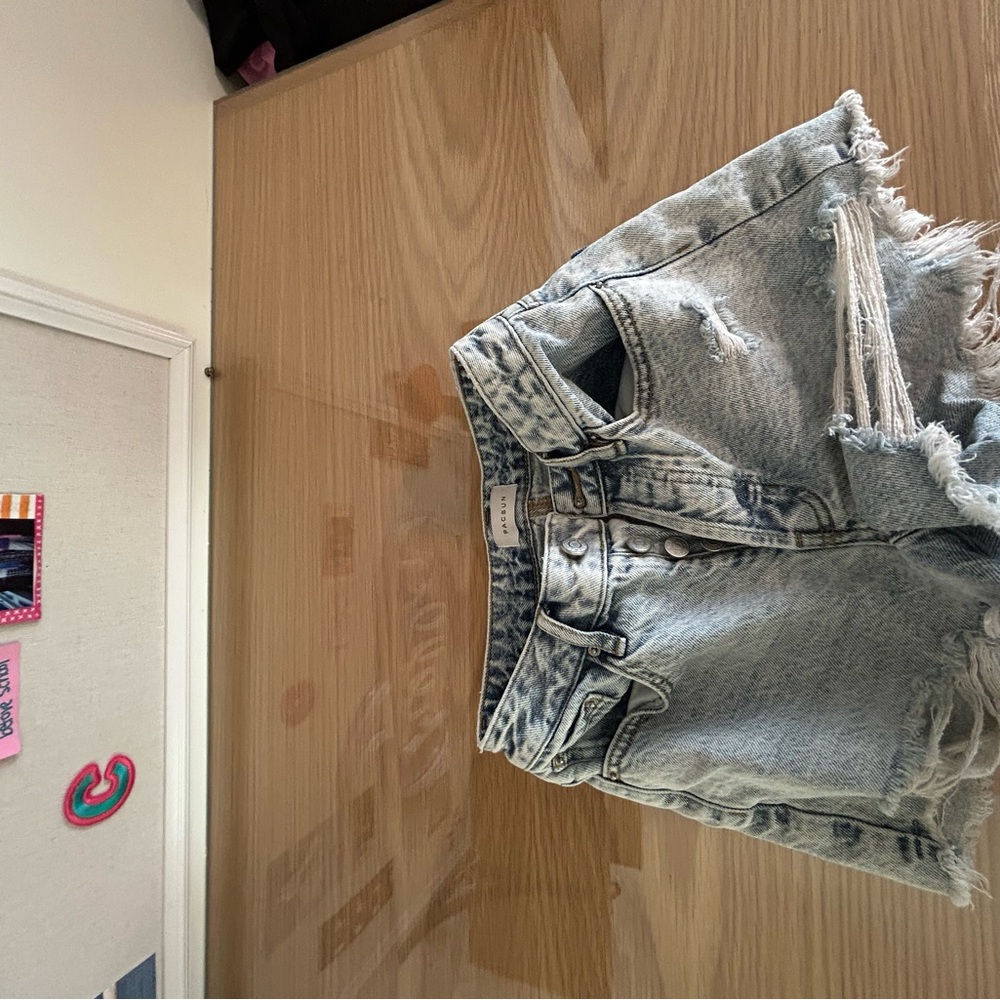 PacSun Light Blue Distressed Jean Shorts